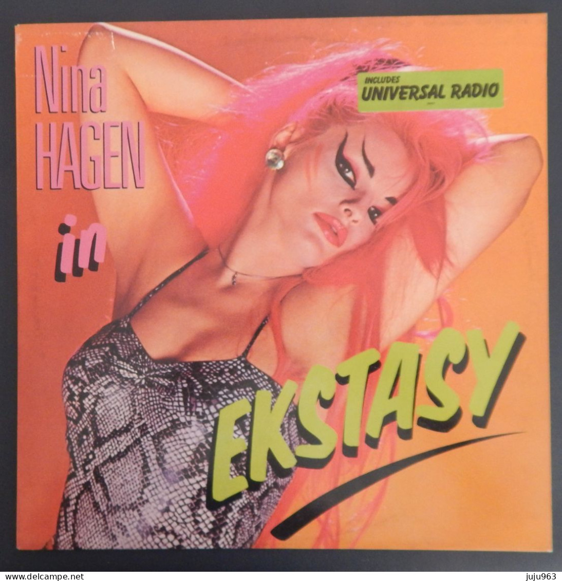 VINYL LP 33 TOURS NINA HAGEN "EKSTASY" ANNEE 1985 POCHETTE BON ETAT- TRES  BON ETAT D ECOUTE VOIR 3 SCANS - Punk