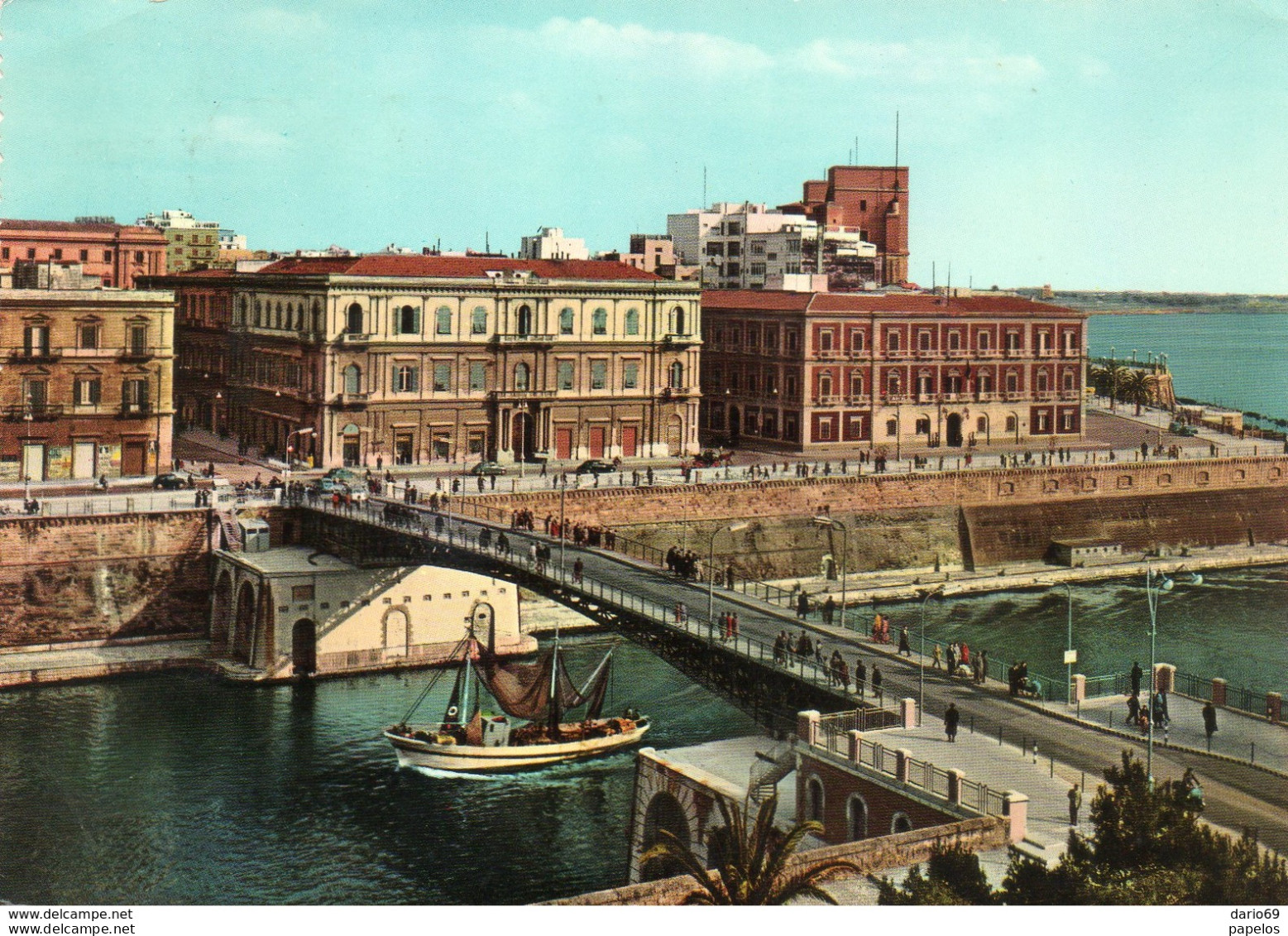 1959 CARTOLINA CON ANNULLO NAPOLI - Taranto