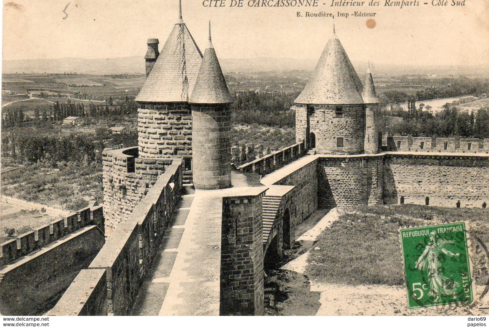 1912  CARTOLINA CON ANNULLO  CARCASONNE - Covers & Documents