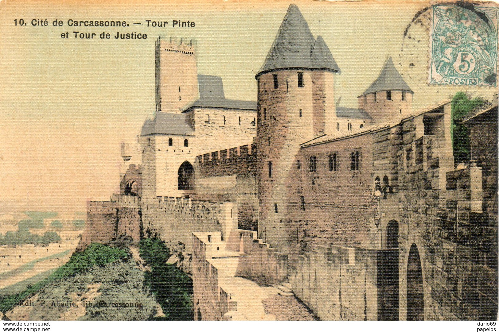 1905  CARTOLINA CON ANNULLO  CARCASONNE - Briefe U. Dokumente