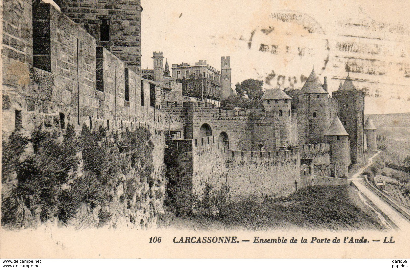 1916  CARTOLINA CON ANNULLO  CARCASONNE - Lettres & Documents