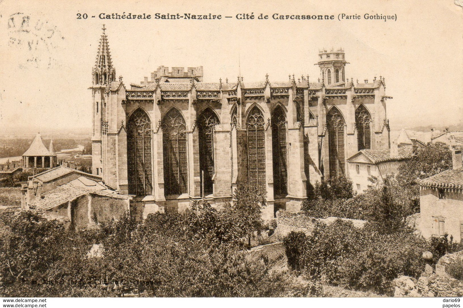 1912  CARTOLINA CON ANNULLO  CARCASONNE - Brieven En Documenten