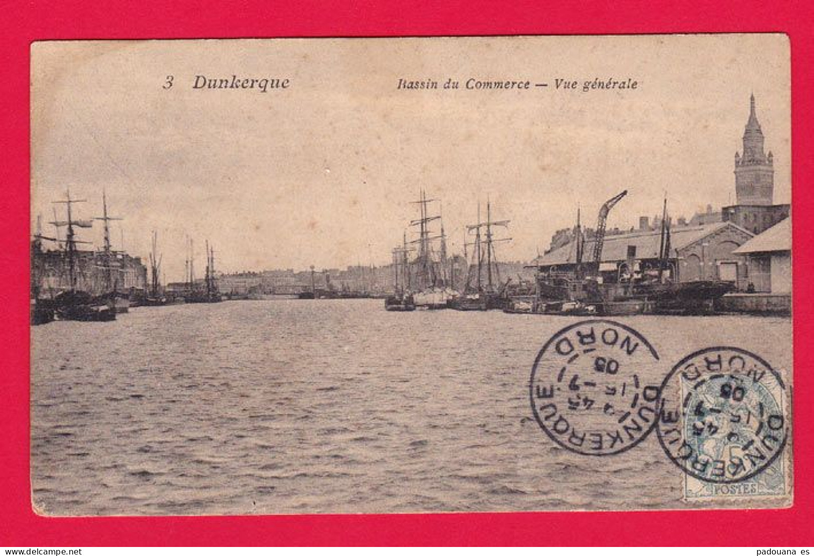 AD714 59 NORD  DUNKERQUE BASSIN DU  COMMERCE VUE GENERALE - Dunkerque