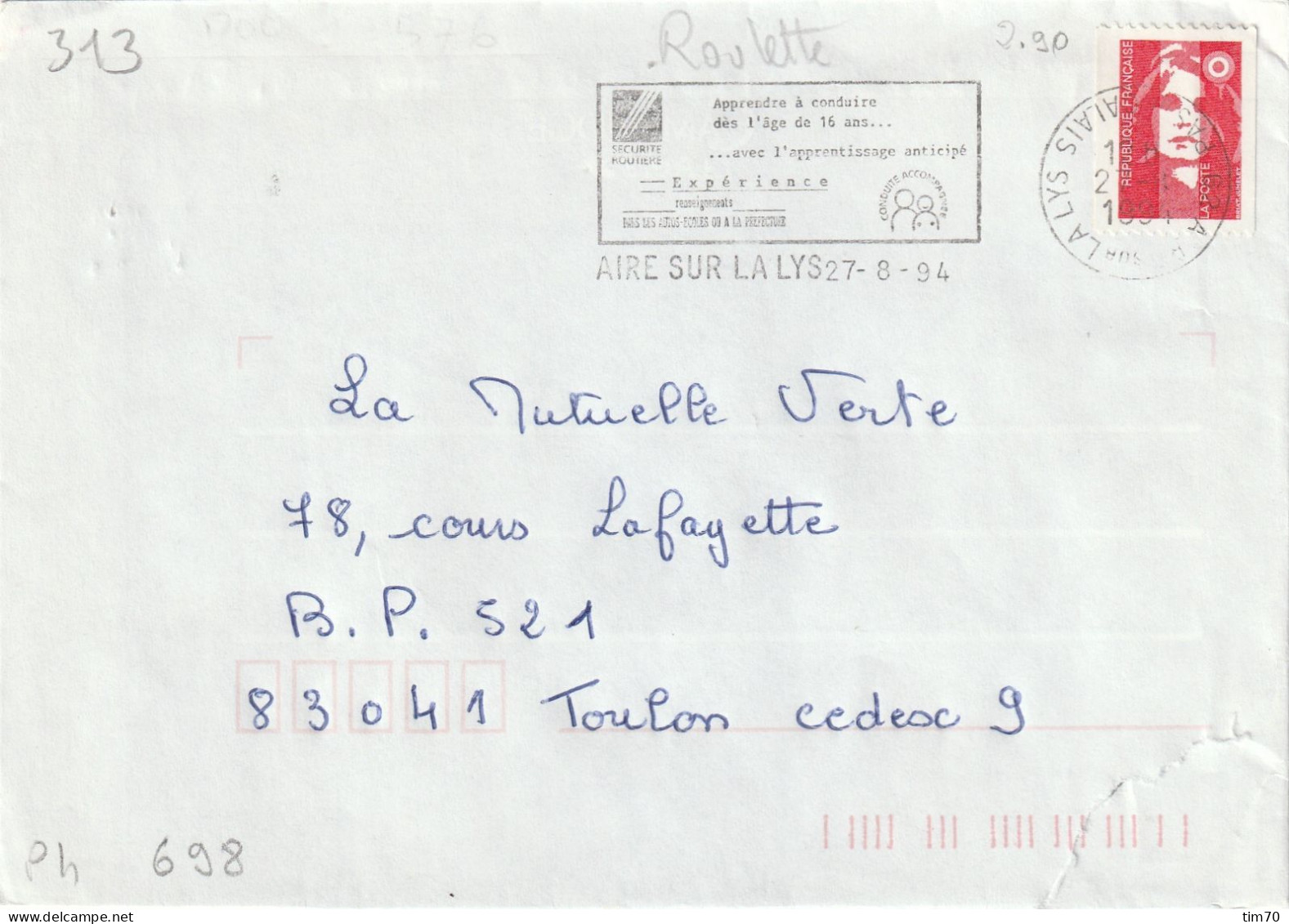 FLAMME PERMANENTE   62  AIRE SUR  LI - Mechanical Postmarks (Advertisement)