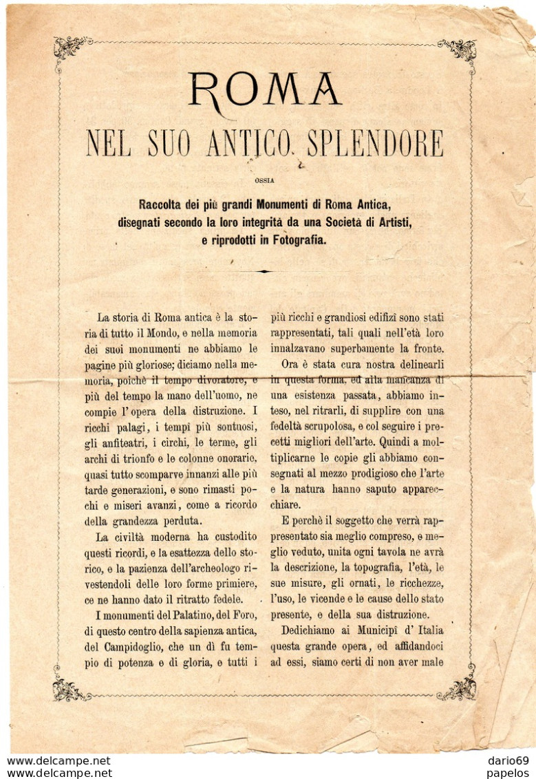 1875  LETTERA CON ANNULLO ROMA + VITERBO - Marcophilie