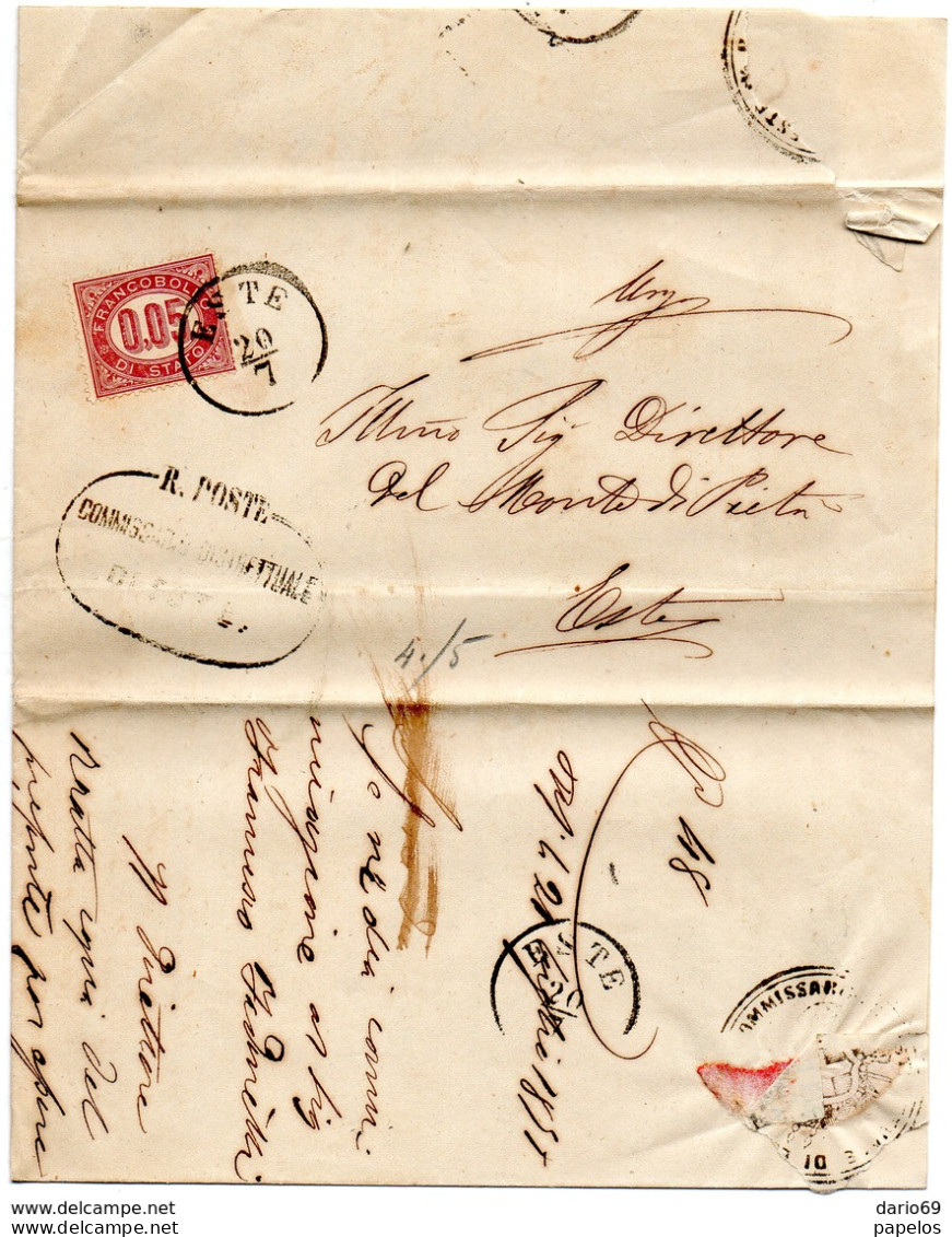 1875 LETTERA CON ANNULLO ESTE PADOVA - Poststempel
