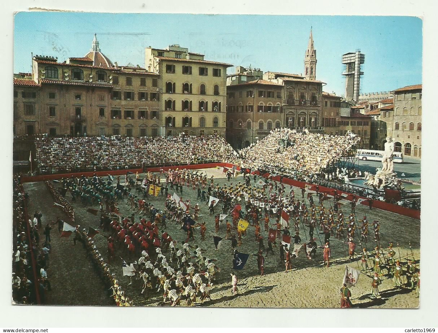 FIRENZE - PIAZZA DELLA SIGNORIA - CALCIO IN COSTUME  - VIAGGIATA FG - Firenze