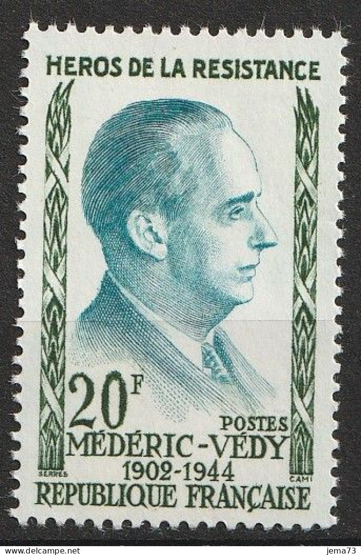 N° 1200 Héros De La Résistance: M Védy Beau Timbre Neuf  Impeccable - Unused Stamps