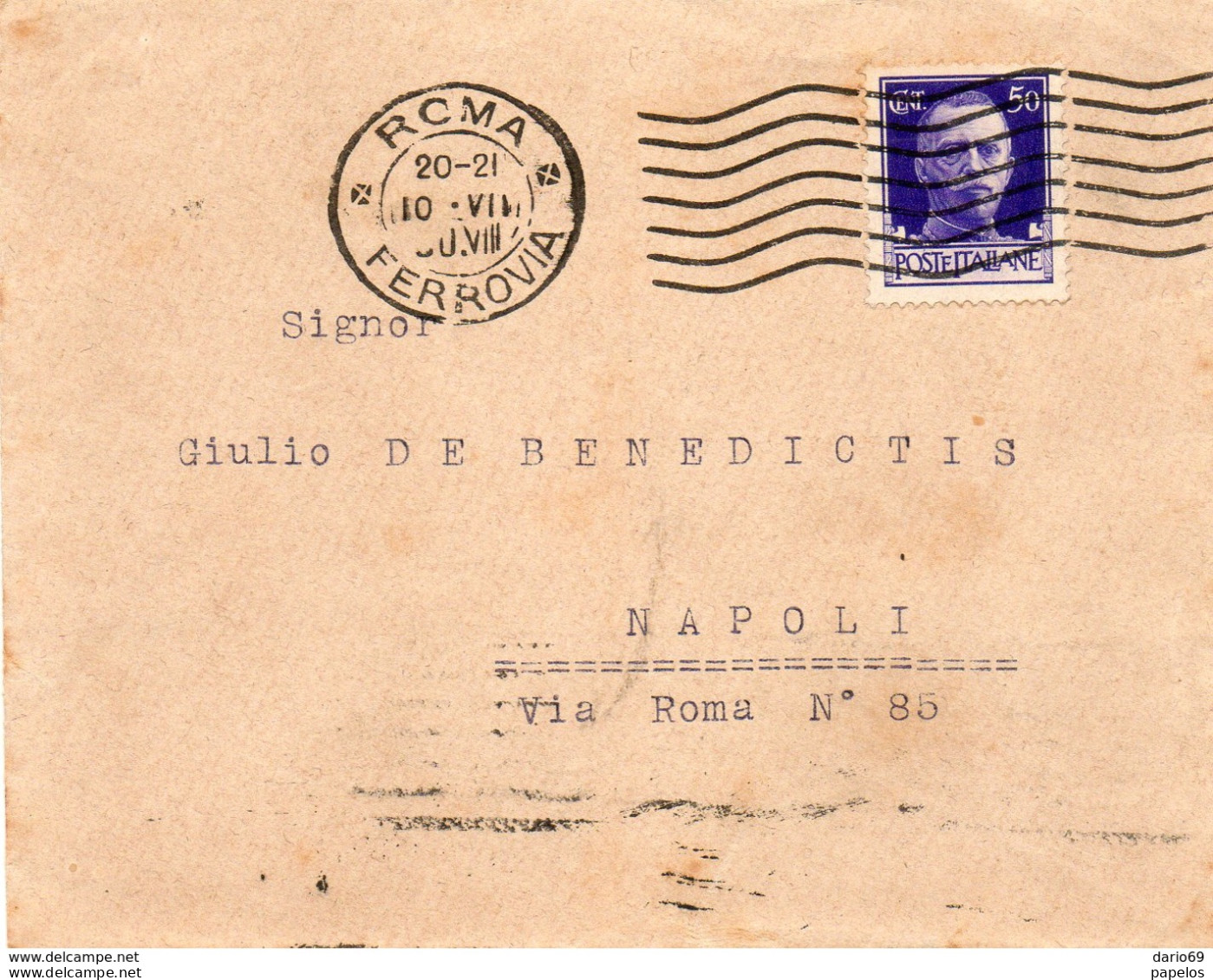 1930   LETTERA  CON ANNULLO ROMA - Marcophilie