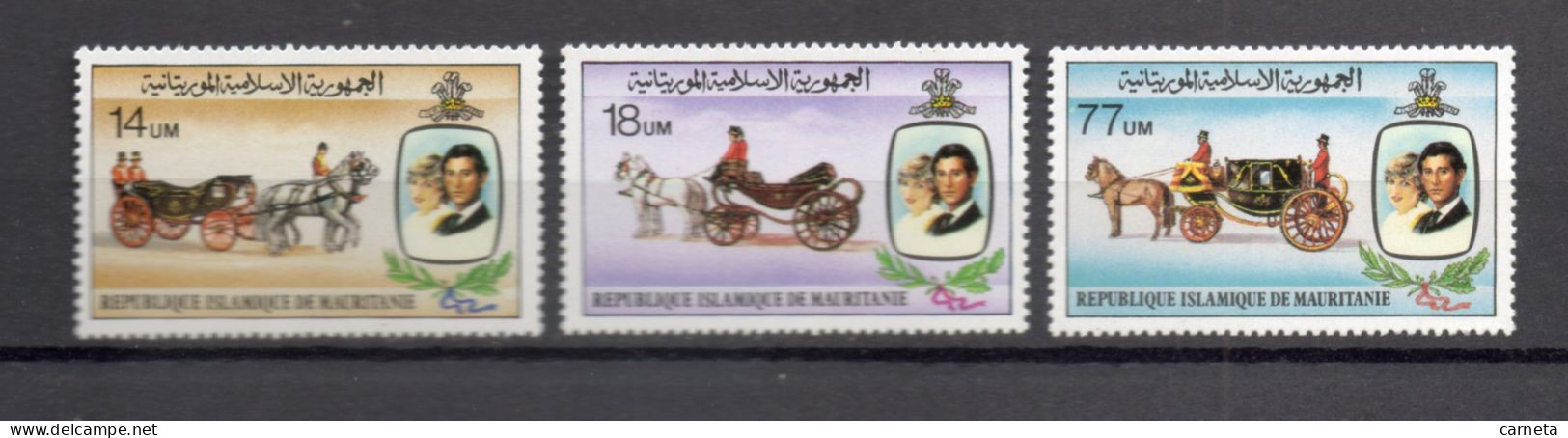 MAURITANIE  N° 477 à 479   NEUFS SANS CHARNIERE   COTE 6.00€   LADY DIANA PRINCE CHARLES - Mauritanië (1960-...)