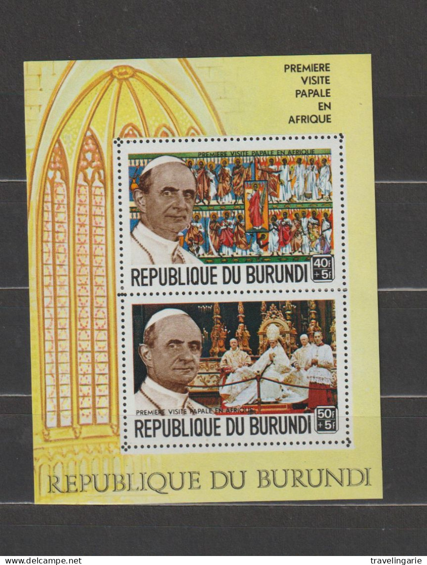 Burundi 1969 Papal Visit To Africa S/S MNH/** - Blocchi & Foglietti