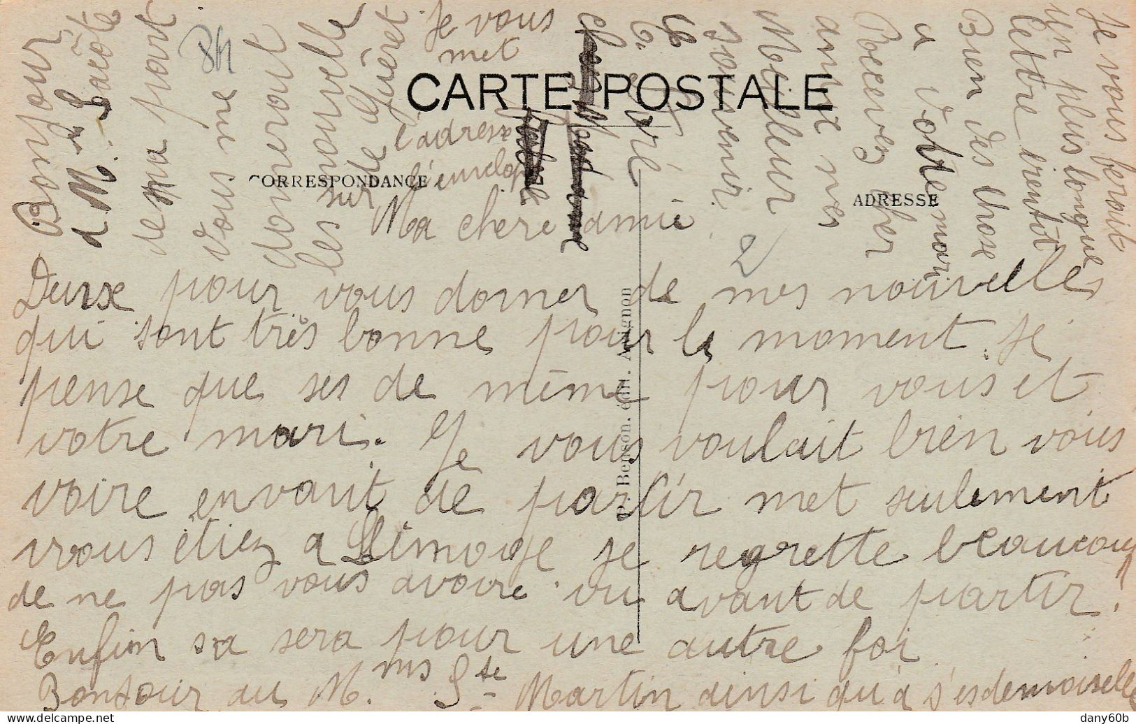 REF.AC . CPA . 84 . SORGUES . AVENUE D'AVIGNON (charette ) - Sorgues