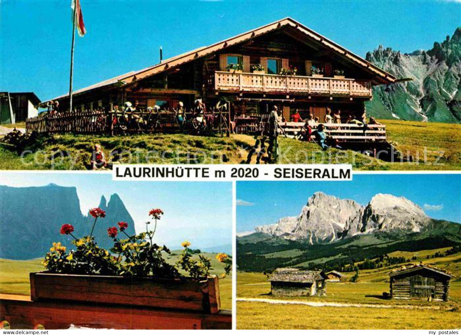 72781157 Seiser Alm Dolomiten Laurin Huette Schlerngebiet Dolomiten Blumenkasten - Other & Unclassified