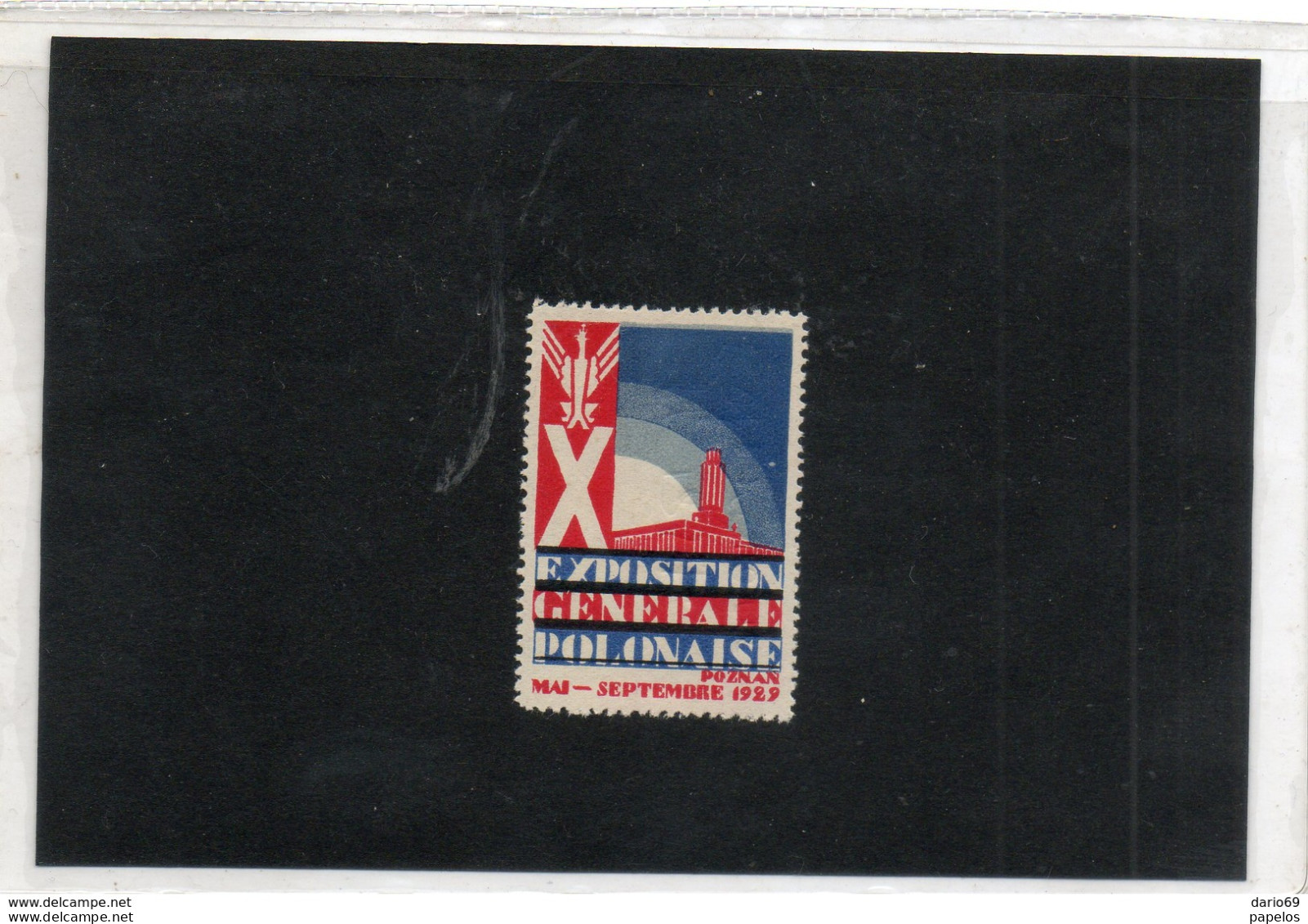 1929 ESPOSIZIONE INTERNAZIONALE  POLONIA - Vignetten (Erinnophilie)