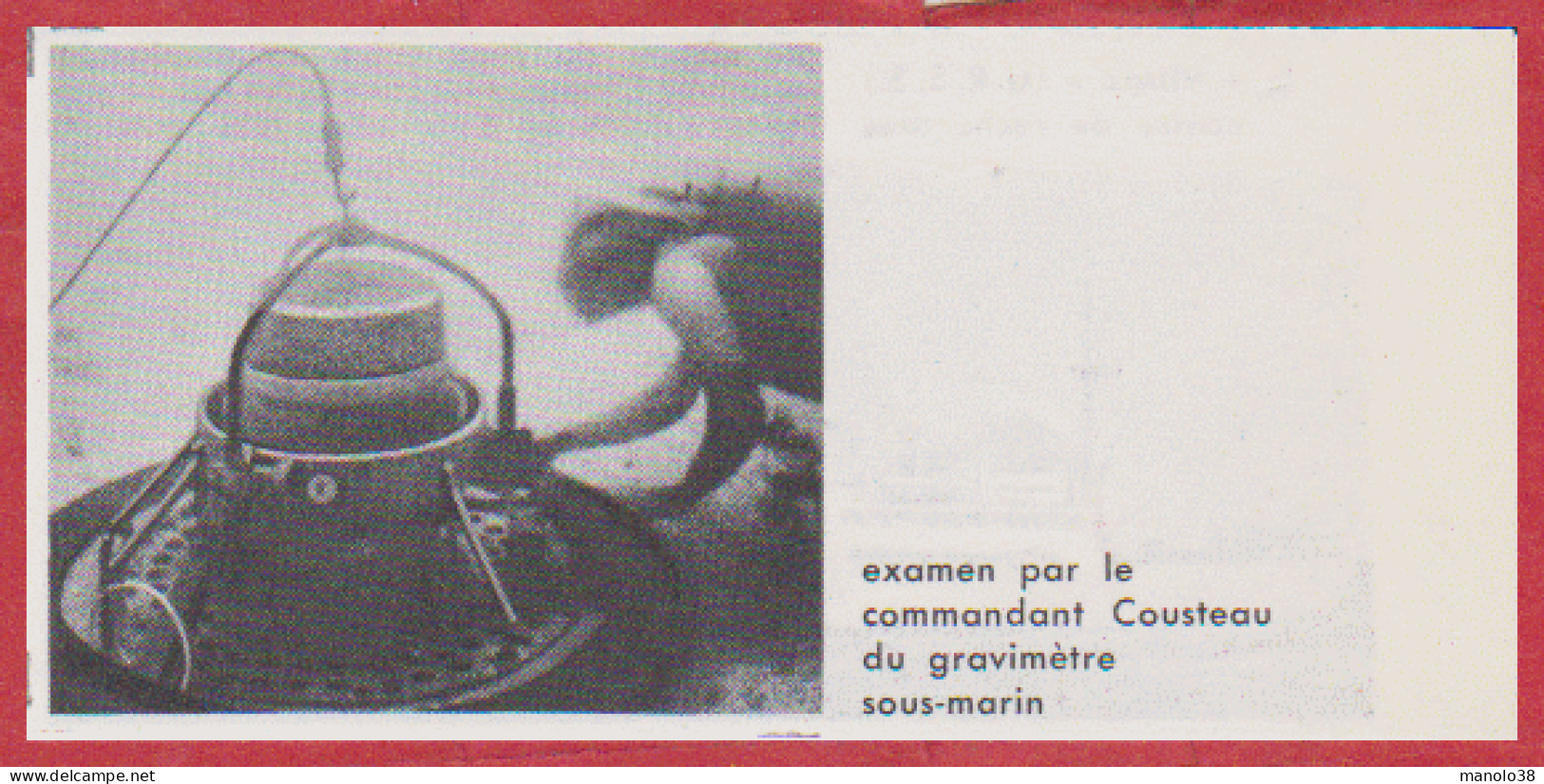 Examen Par Le Commandant Cousteau Du Gravimètre Sous Marin. Larousse 1960. - Documents Historiques