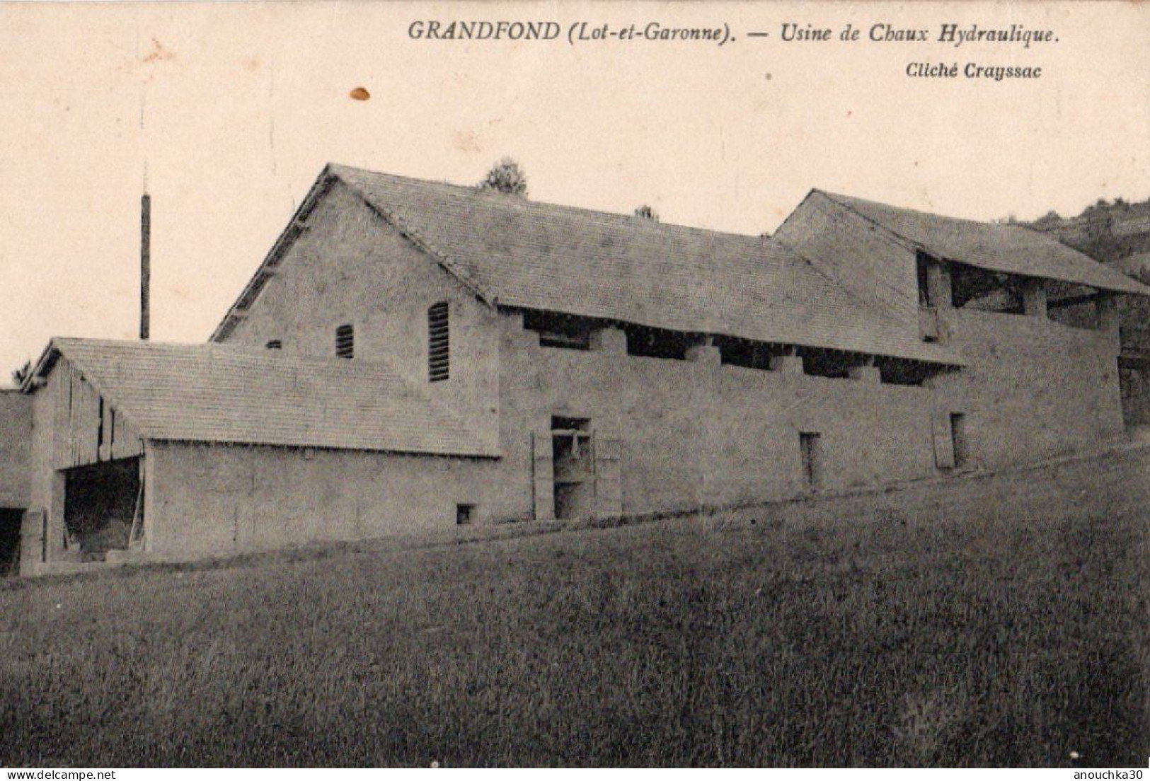 47 CPA  GRANDFOND USINE DE CHAUX HYDRAULIQUE - Autres & Non Classés