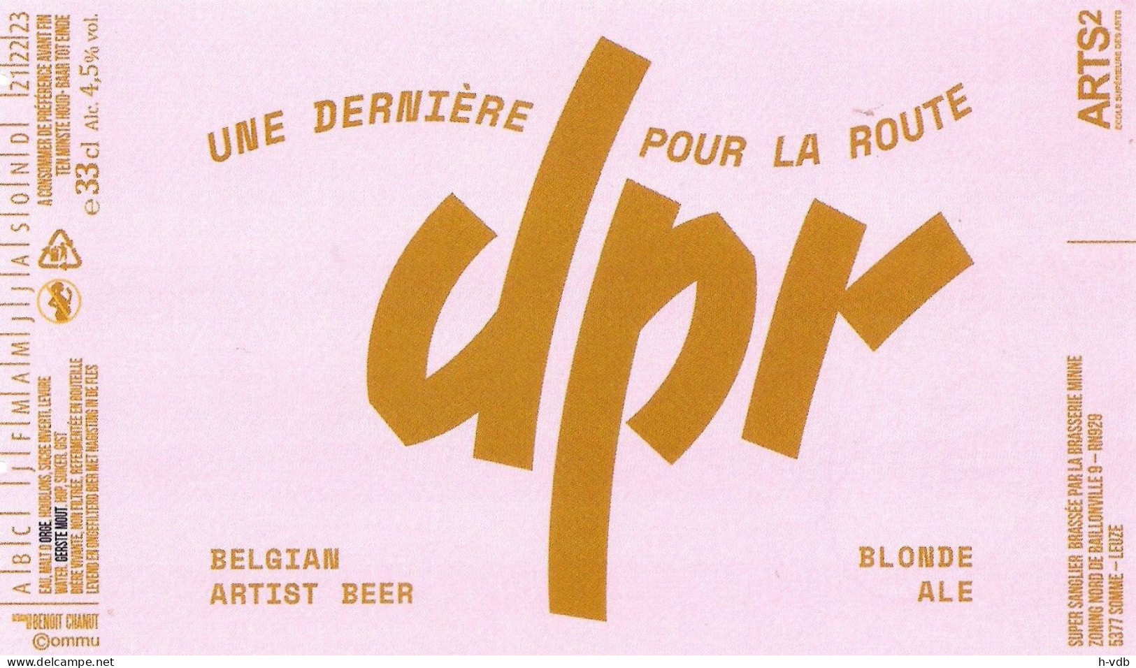 ÉTIQUETTE DE BIÈRE BELGE - Brasserie Minne - Bière