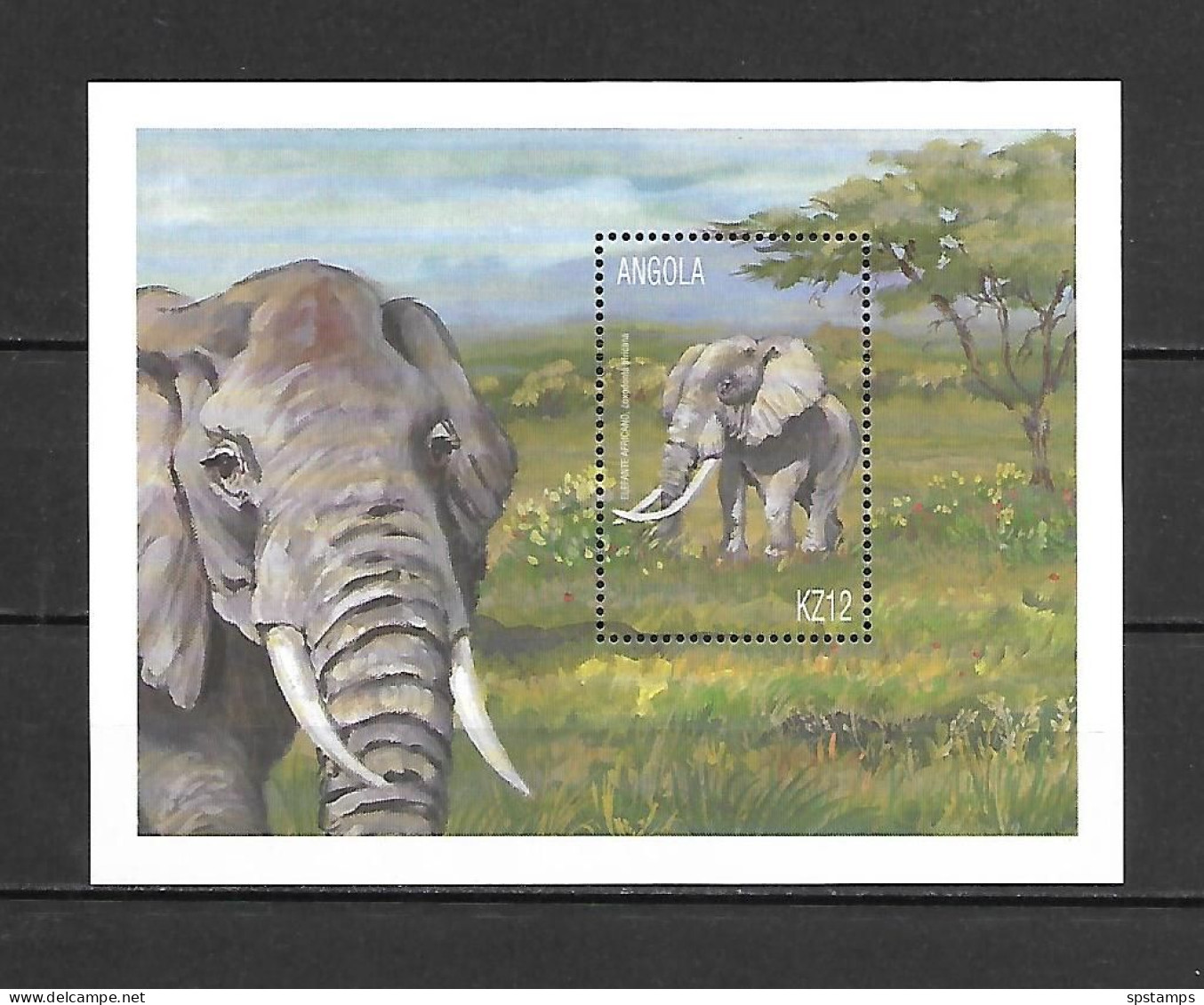 Angola 2000 Animals - Elephants MS MNH - Elefanti