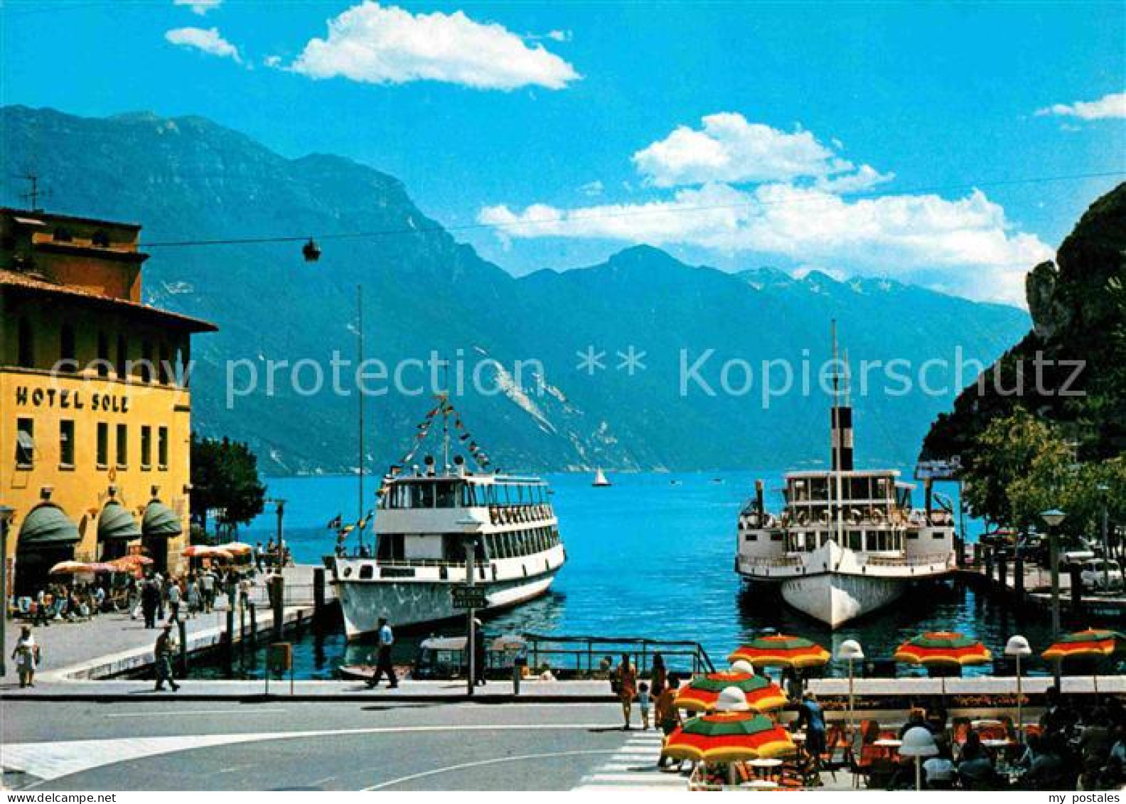 72781017 Riva Del Garda Faehren Im Hafen Gardasee Hotel Sole Firenze - Sonstige & Ohne Zuordnung