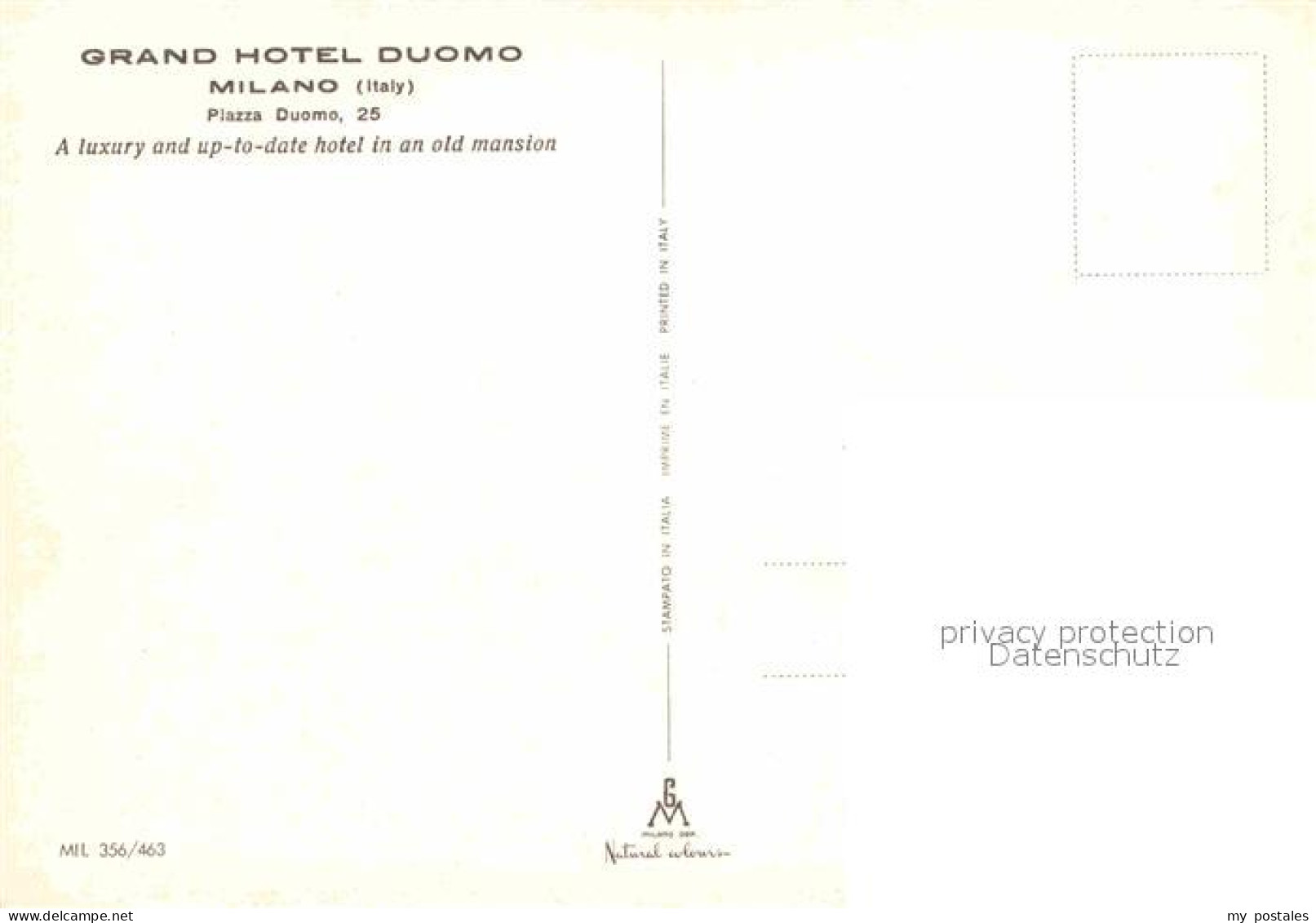 72781003 Milano Grand Hotel Duomo Milano - Sonstige & Ohne Zuordnung