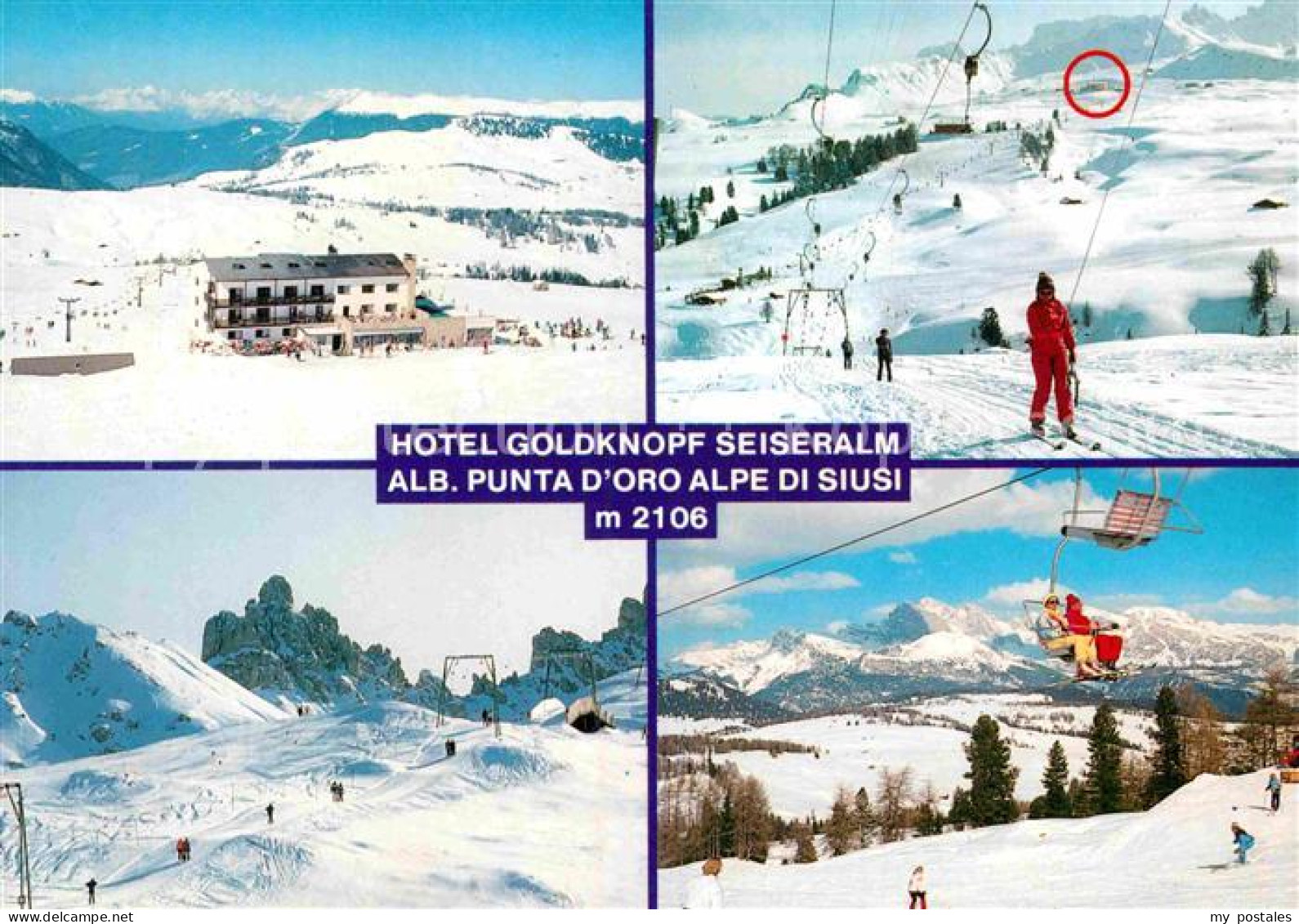 72780986 Seiser Alm Dolomiten Hotel Restaurant Goldknopf Punta D Oro Wintersport - Sonstige & Ohne Zuordnung