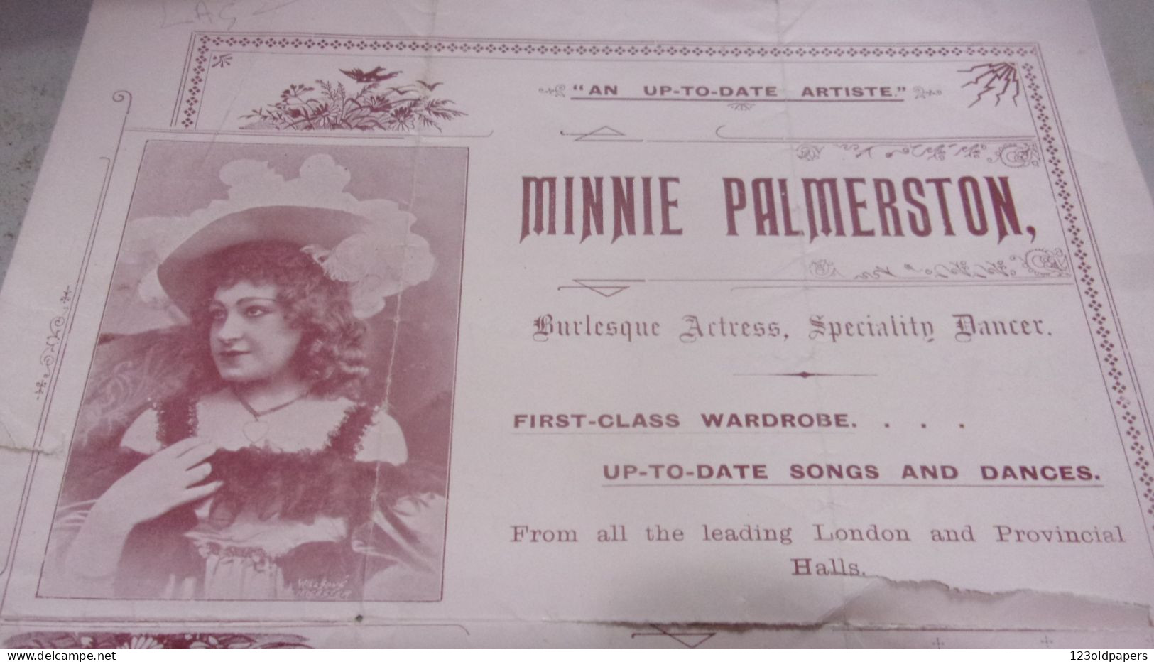 1899 LAS MINNIE PALMERSTON  NEW ZEALAND - Actors & Comedians