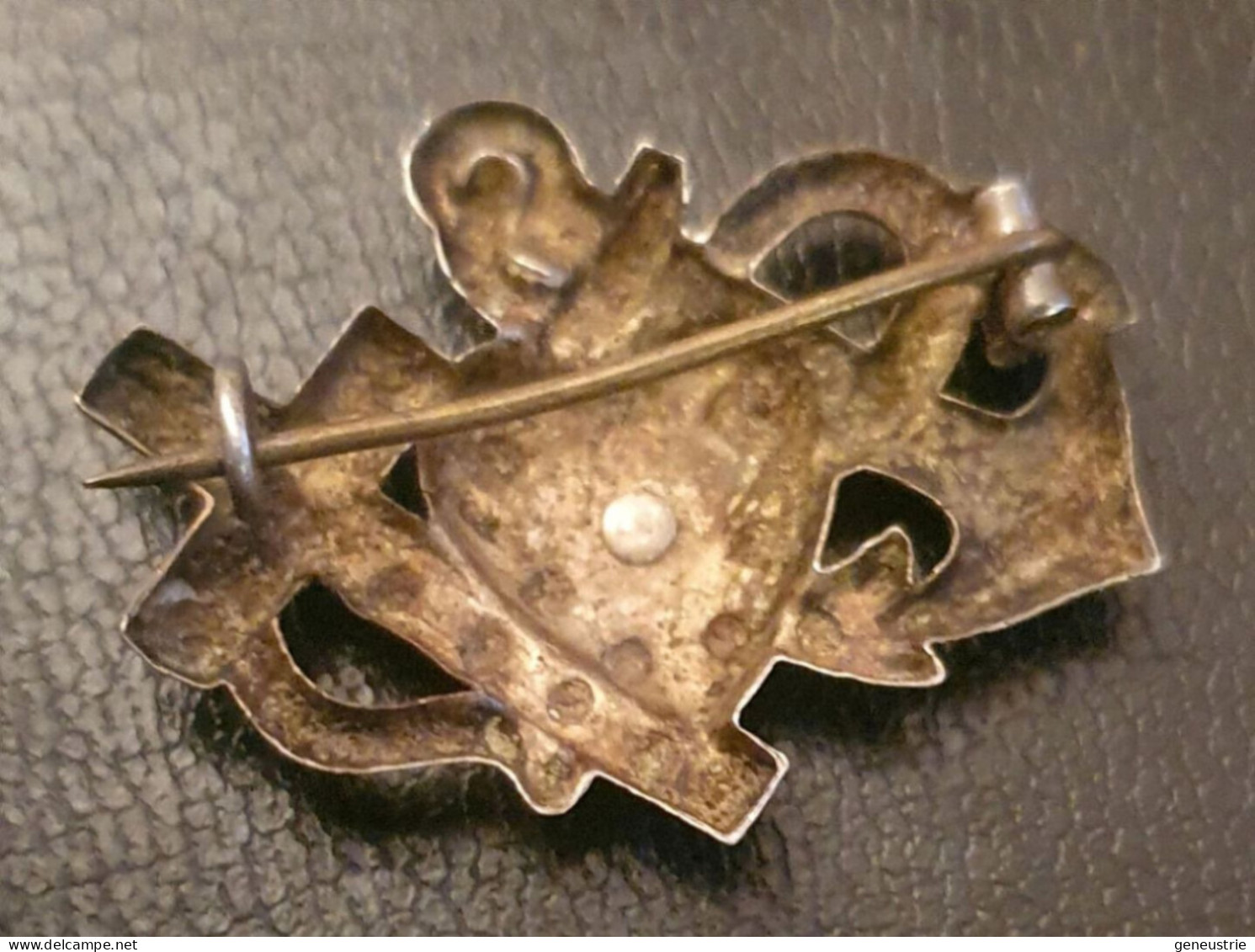 Broche Religieuse Argent Et Or Début XXe "Sainte Marie / Les Trois Vertues" Religious Brooch - Religion & Esotérisme