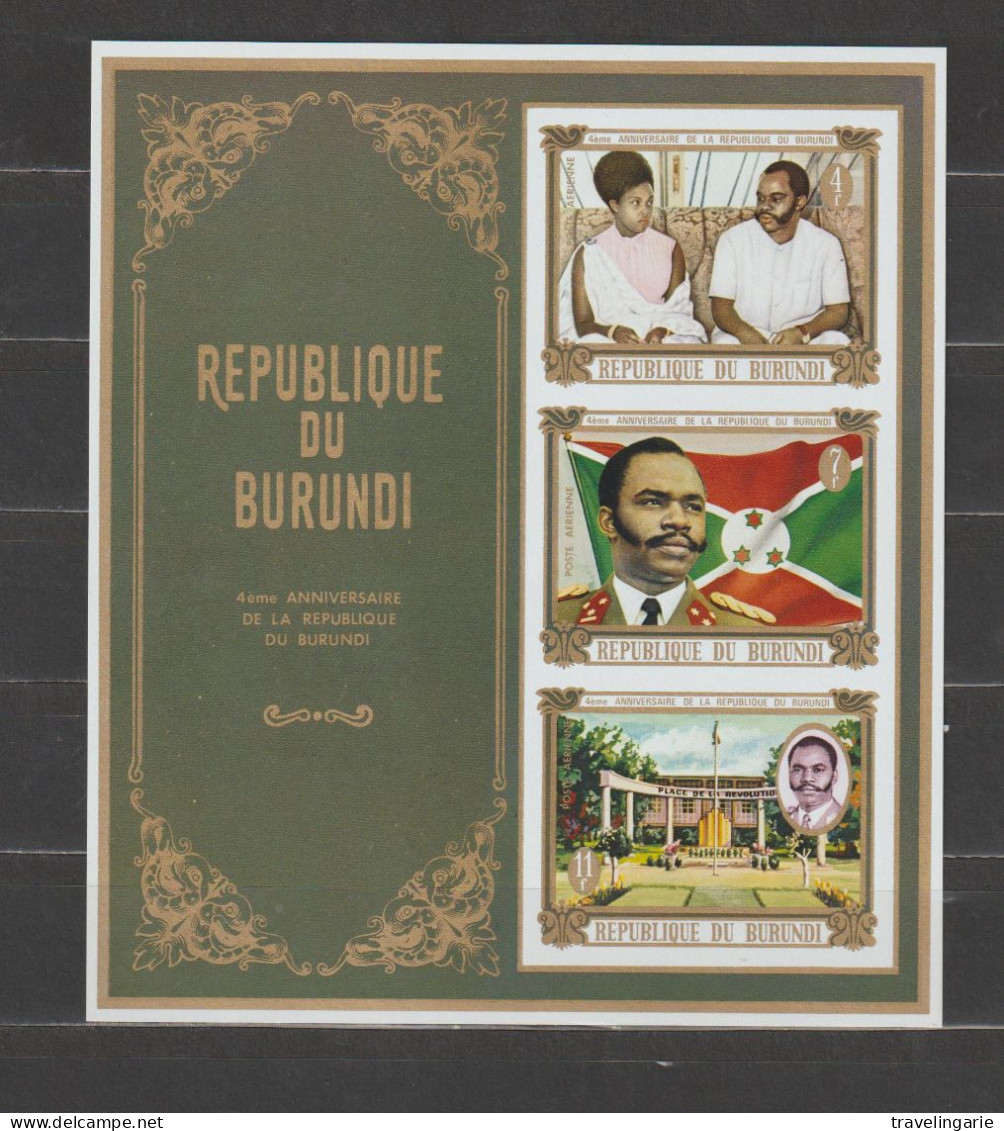 Burundi 1970 4th Anniversary Independence S/S Imperforate/ND MNH/** - Blocs-feuillets