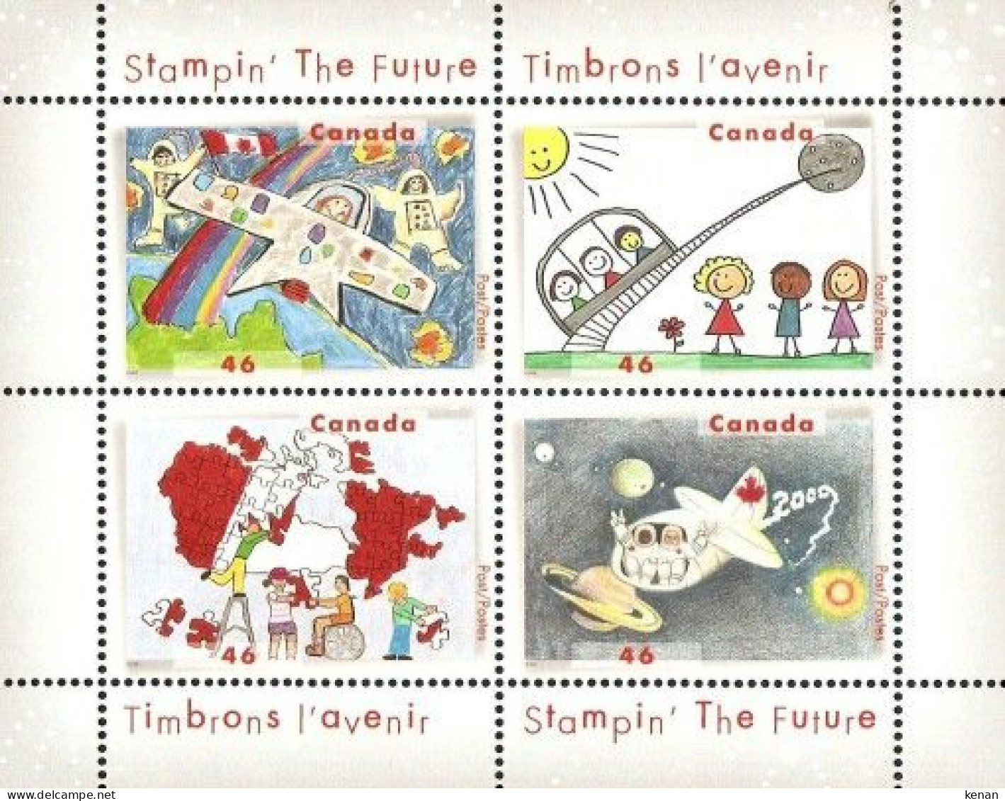 Canada, 2000, "Stampin' The Future" - Children's Stamp Design Competition (MNH) - Unused Stamps