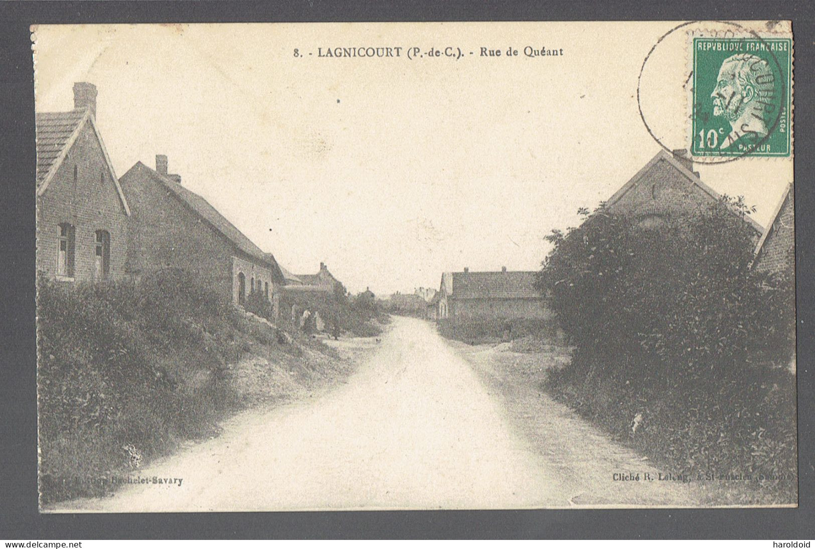 CPA 62 - LAGNICOURT - RUE DE QUEANT - Autres & Non Classés