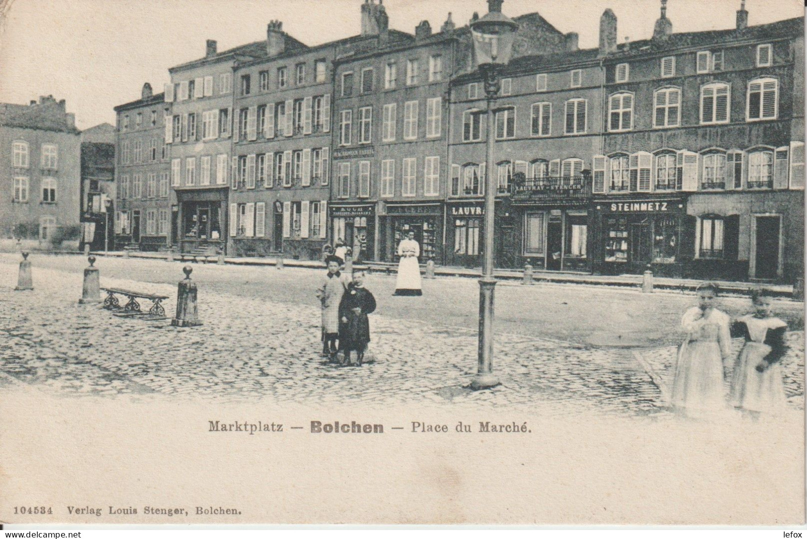 BOULAY  BOLCHEN  PLACE DU MARCHE 1907 - Boulay Moselle