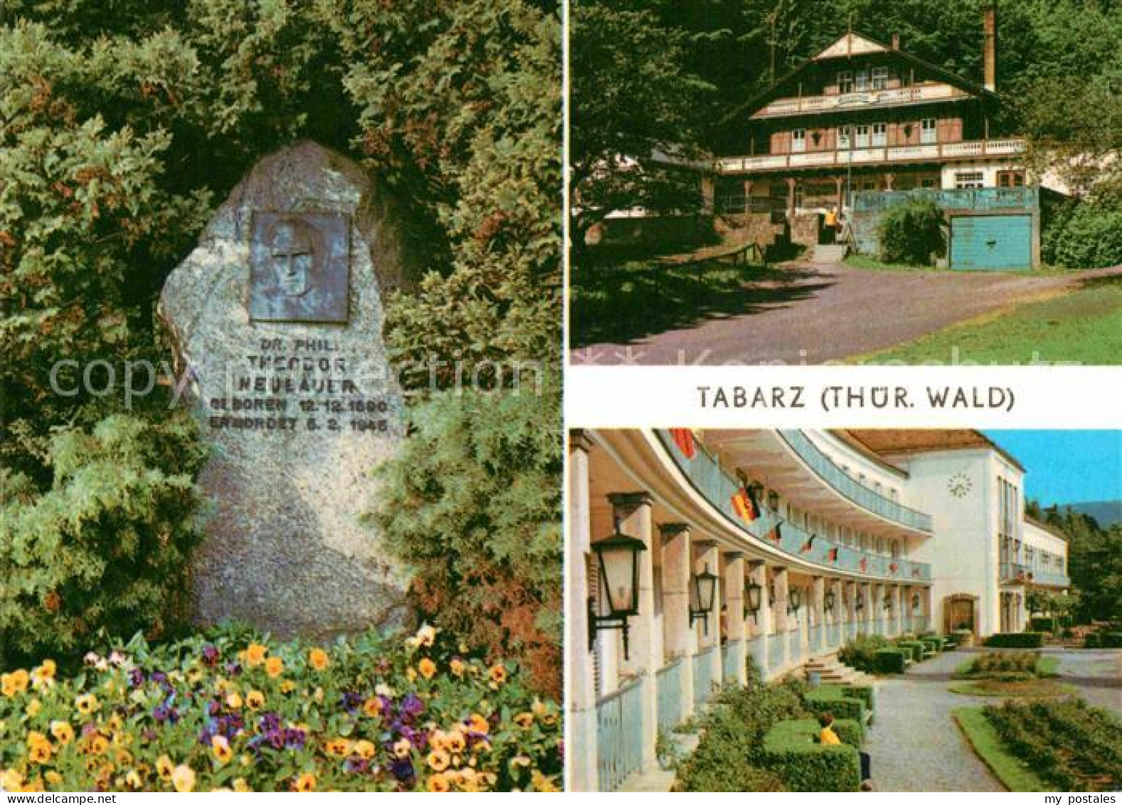 72780863 Tabarz Theodor Neubauer Gedenkstein Kurpark Schweizerhaus FDGB Erholung - Tabarz