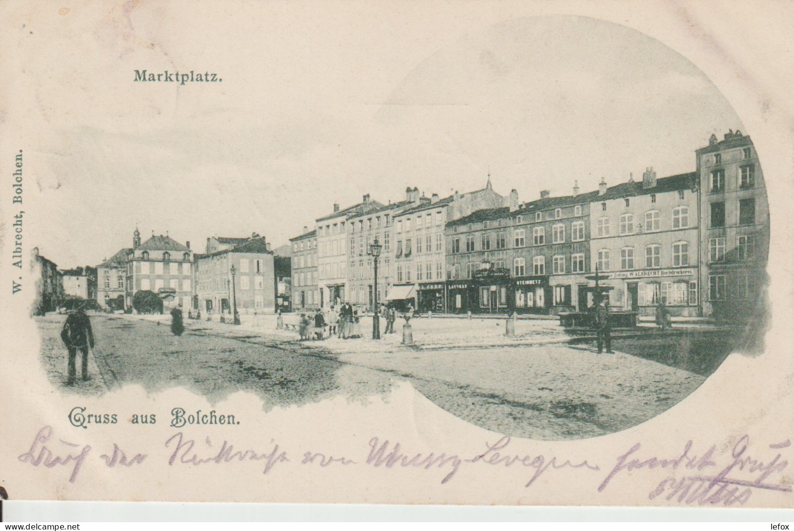BOULAY  BOLCHEN  PLACE DU MARCHE 1904 - Boulay Moselle