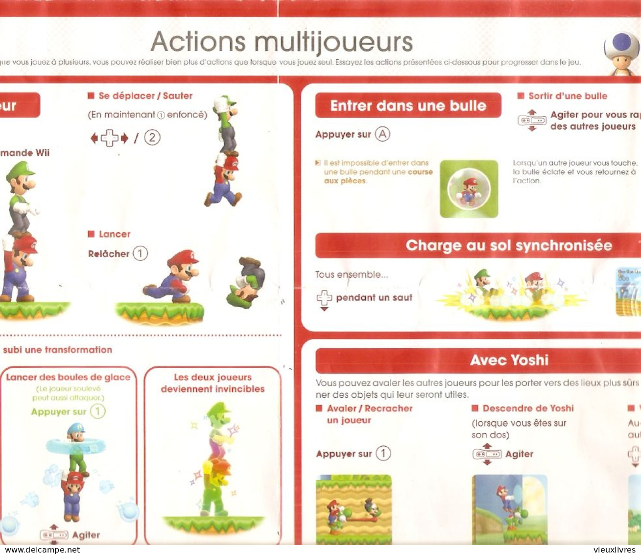 Super Mario Bros WII Mini Guide Multijoueur - Littérature & Notices