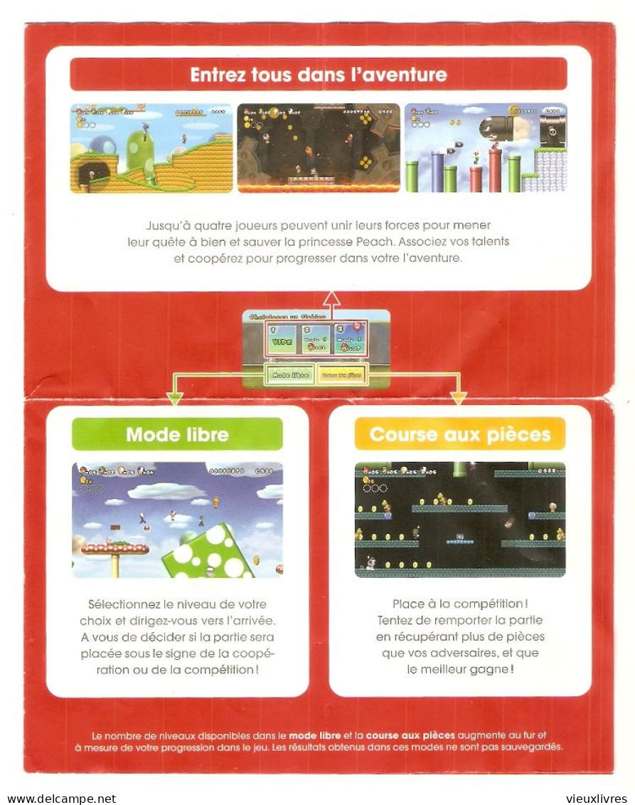 Super Mario Bros WII Mini Guide Multijoueur - Littérature & Notices