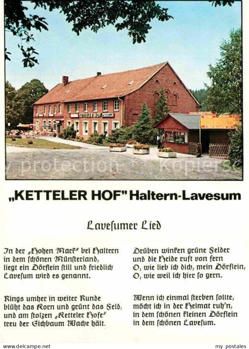 72780406 Lavesum Wildpark Restaurant Ketteler Hof Lavesumer Lied Lavesum - Haltern