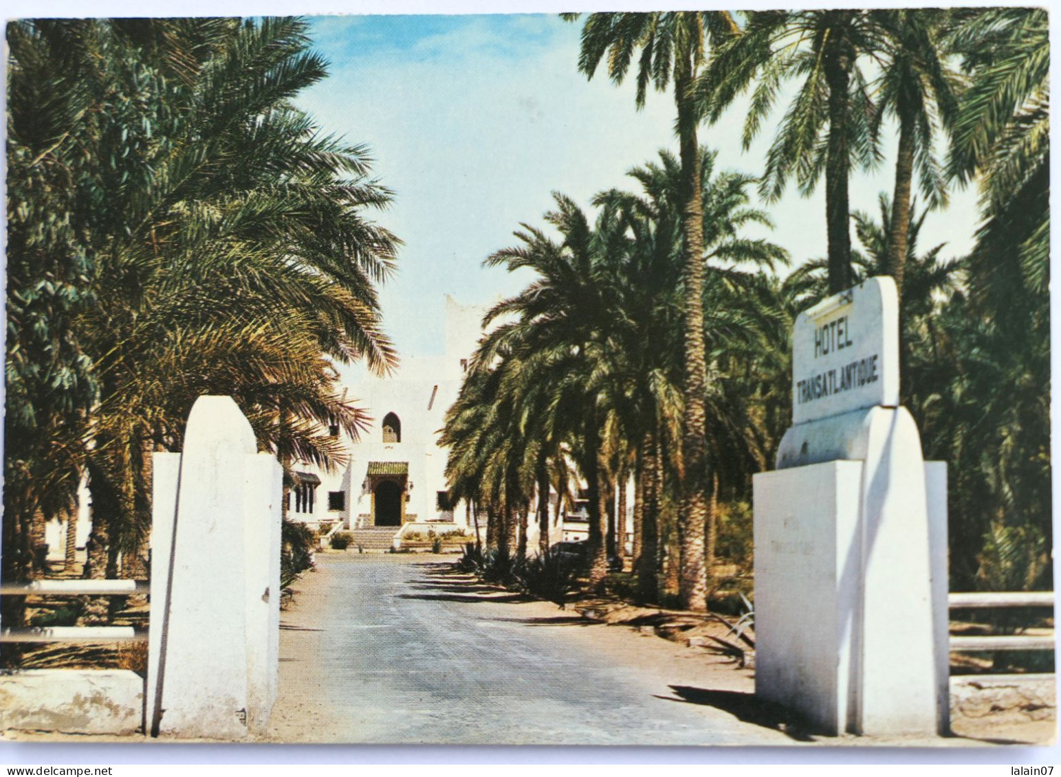 Carte Postale : Algérie : TOUGGOURT : L'Hôtel Transatlantique, Timbre En 1980 - Altri & Non Classificati