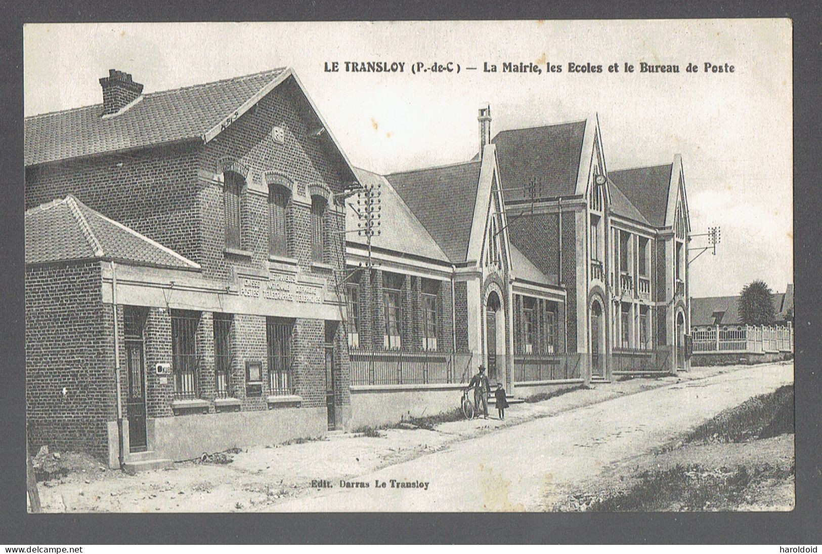 CPA 62 - LE TRANSLOY - LA MAIRIE LES ECOLES ET LE BUREAU DE POSTE - Autres & Non Classés