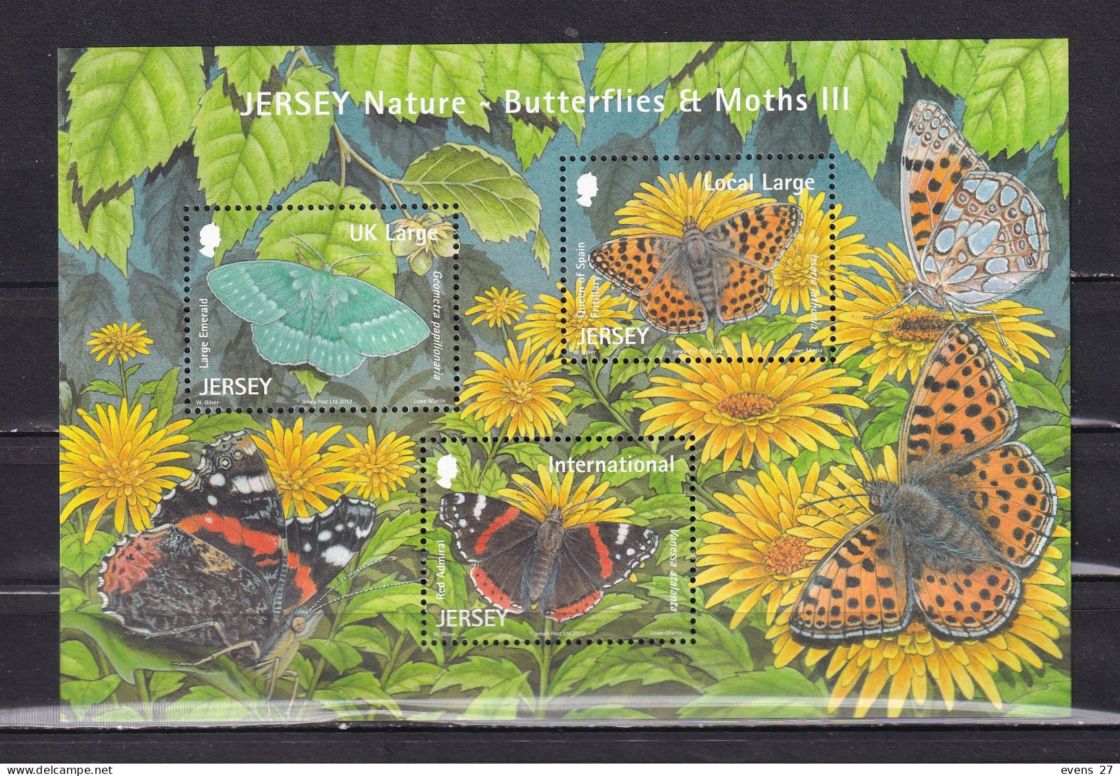 ERSEY-2012-BUTTERFLIES- BLOCK-MNH- - Butterflies