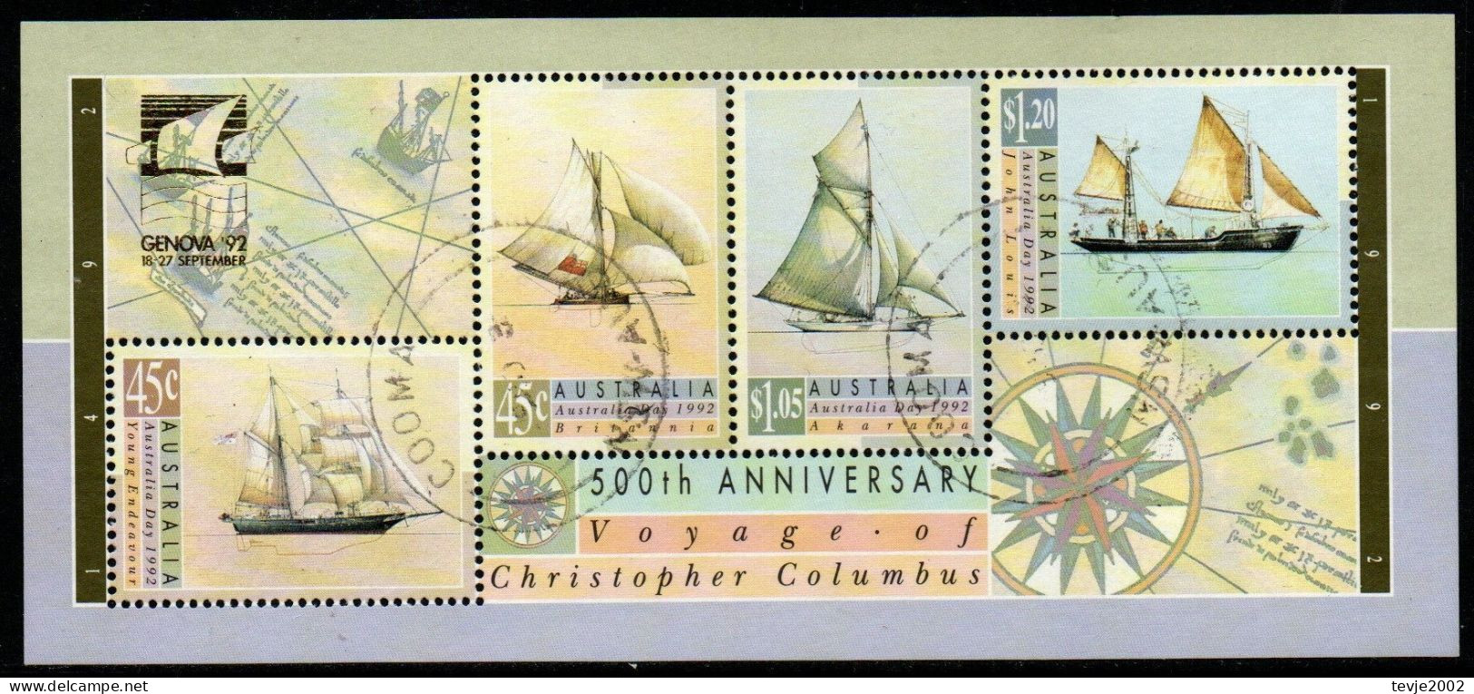 Australien Australia 1992 - Mi.Nr. Block 13 - Gestempelt Used - Schiffe Ships - Bateaux