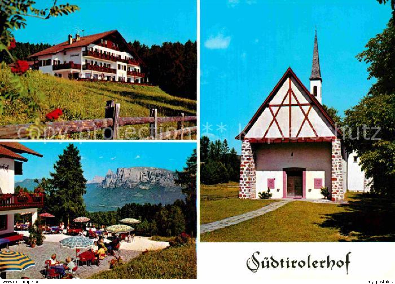 72779429 Oberbozen Ritten Pension Restaurant Suedtirolerhof Terrasse Fernsicht D - Sonstige & Ohne Zuordnung