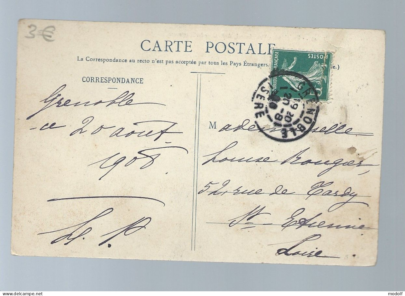 CPA - 38 - Vue Générale De La Grande Chartreuse - Colorisée - Circulée En 1908 - Chartreuse
