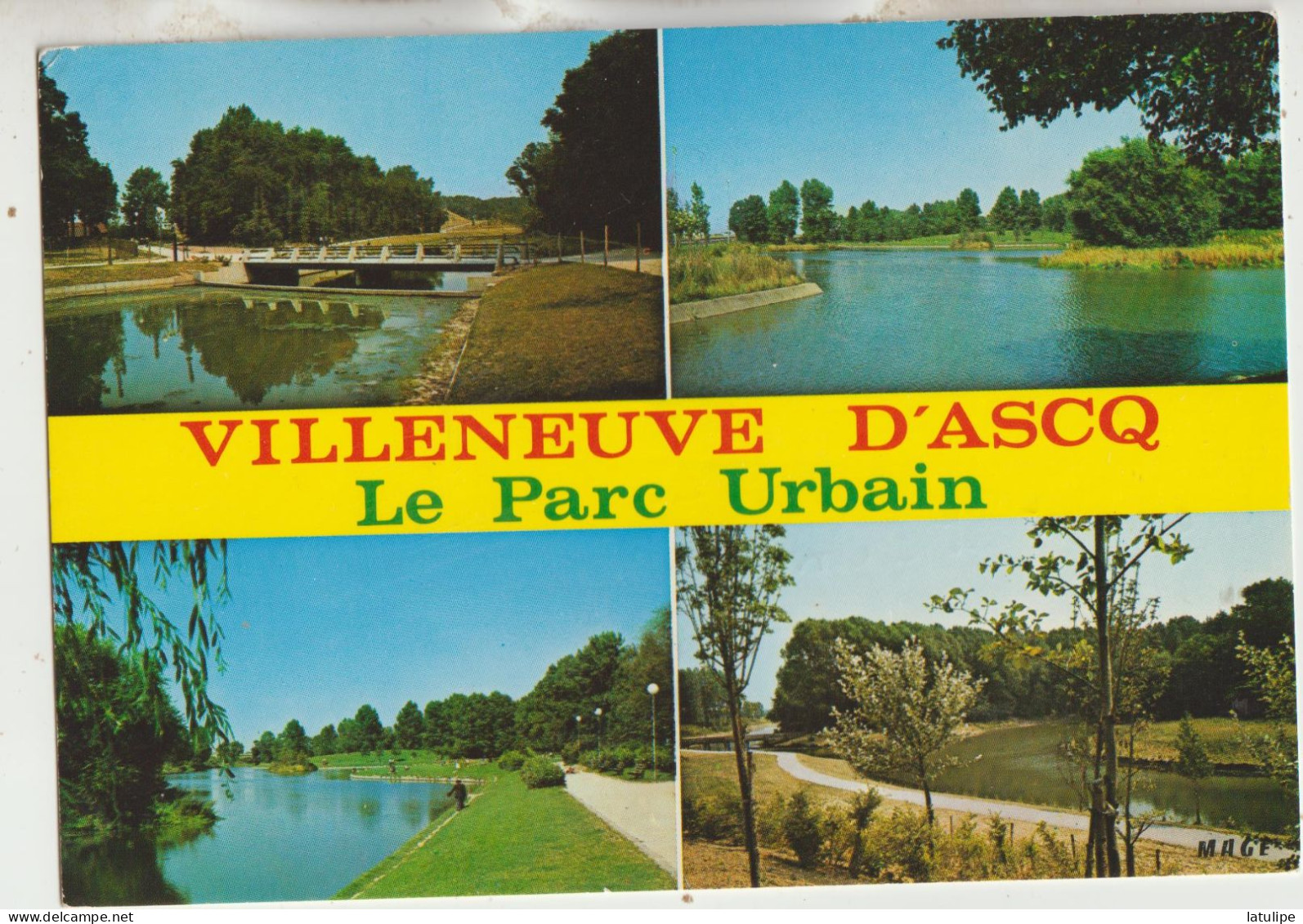 Villeneuve D'Asq 59 Carte Circulée Non Timbrée  Multivues ( 4 )  Souvenirs Le Parc Urbain - Villeneuve D'Ascq