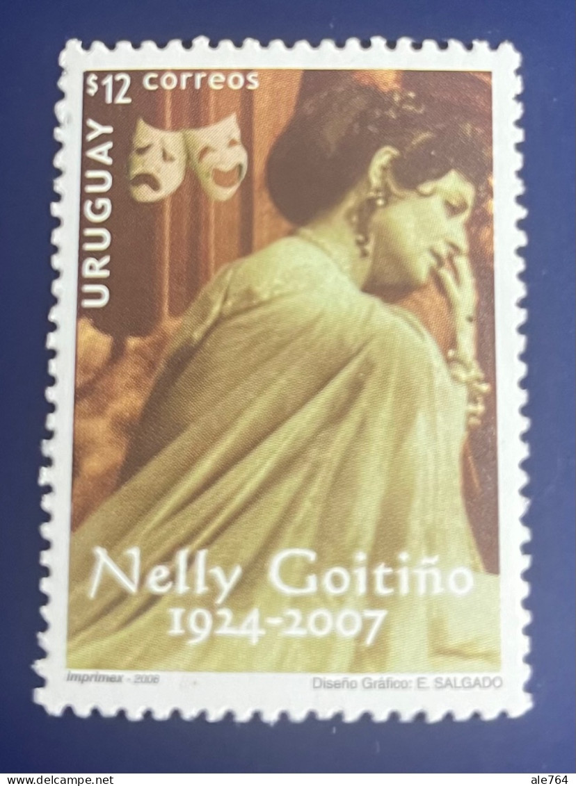 Uruguay 2008, Nelly Goitiño, Actress, Sc 2222, MNH. - Uruguay