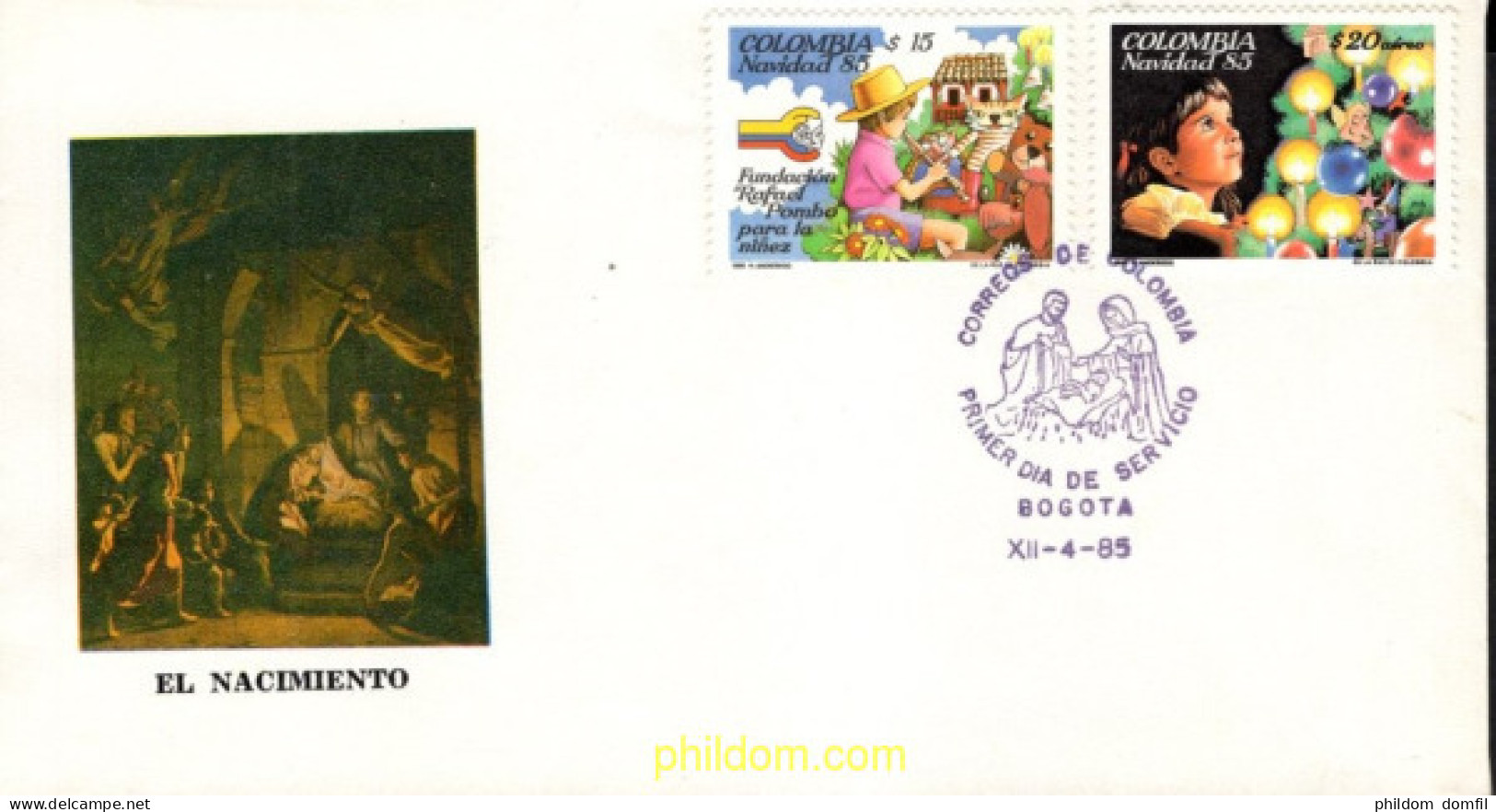 730834 MNH COLOMBIA 1985 NAVIDAD - Colombia