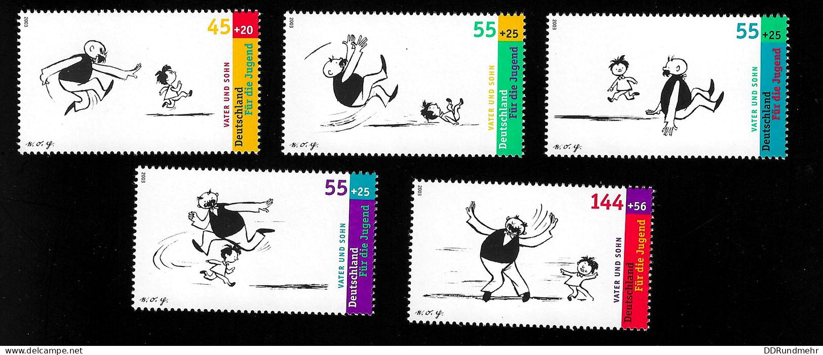 2003 Comics  Michel DE 2349 -  2353 Stamp Number DE B922a - 922e Yvert Et Tellier DE 2175 - 2179 Xx MNH - Neufs