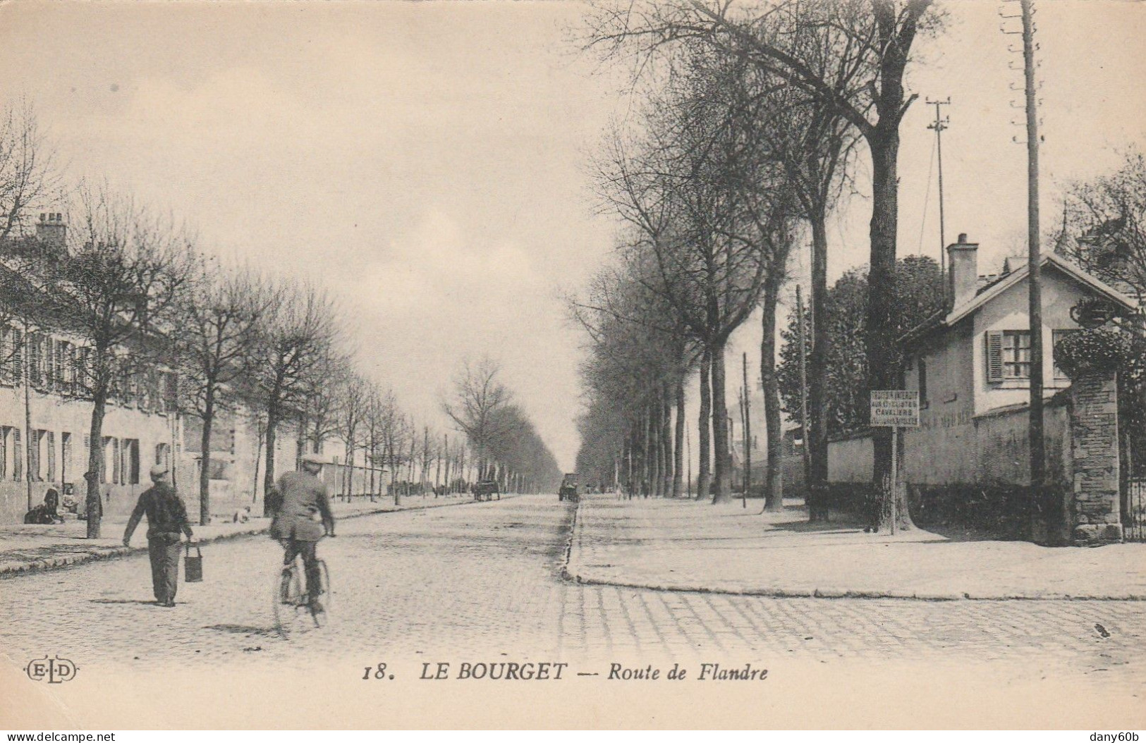 REF.AC . CPA . 93 . LE BOURGET . ROUTE DE FLANDRE - Le Bourget