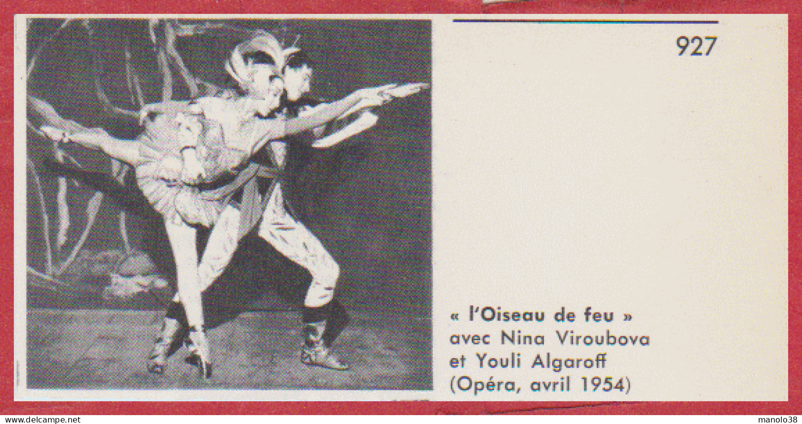 Opéra. " L'oiseau De Feu ". Avec Nina Viroubova Et Youli Algaroff. 1954. Larousse 1960. - Historical Documents