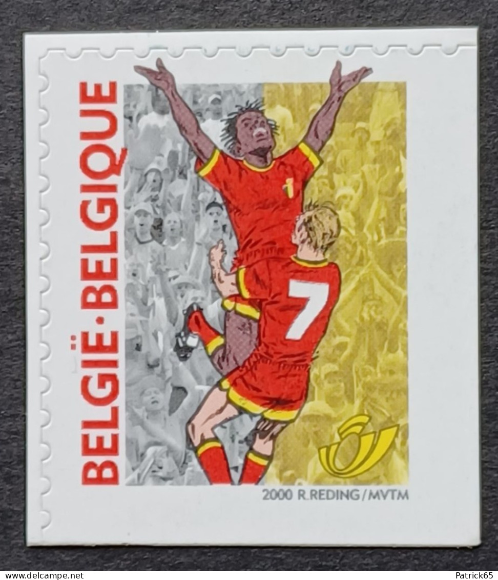 Belgie 2000 E.K.Voetbal Obp-nr.2894c Zelfklevende Zegel,onder En Rechts Ongetand. MNH - Unused Stamps