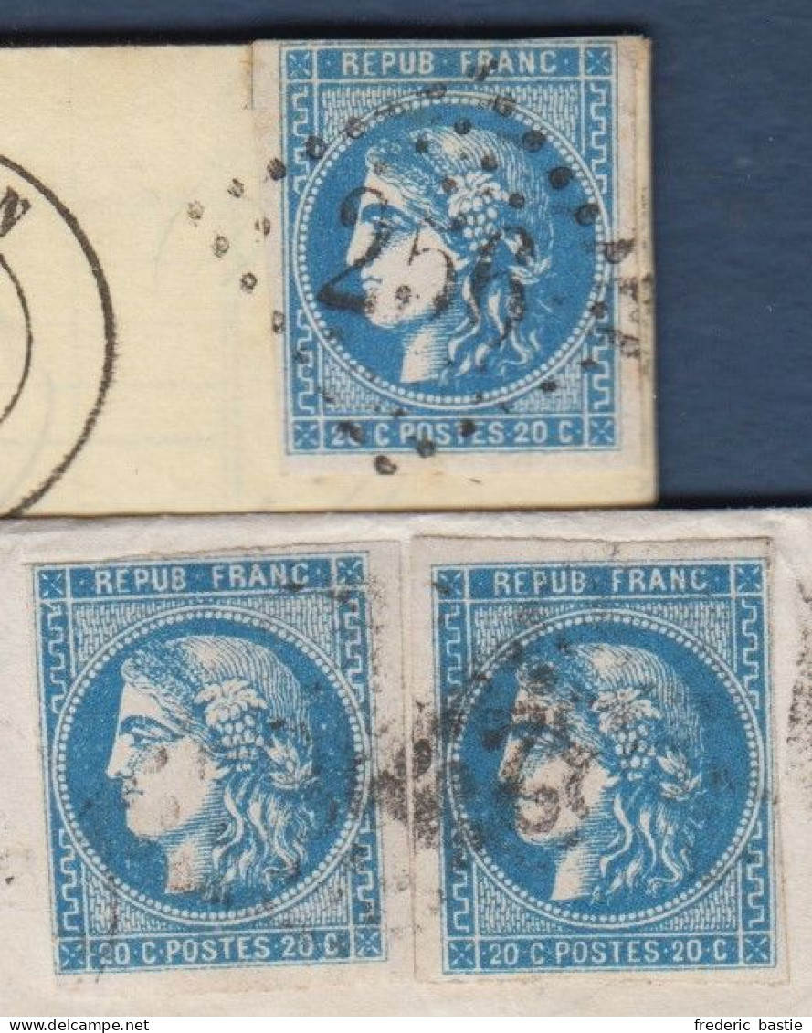 Bordeaux N° 46B  Sur 2 Lettres - 1870 Ausgabe Bordeaux